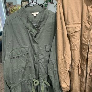 2Jackets brown/ green